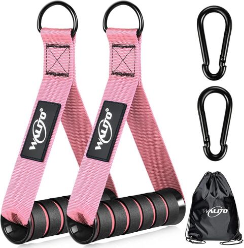WALITO Exercise Handles, Replacement Cable Machine Attachments for Home Gym Equipment, Pulley System, Pilates, Resistance Bands, Strength Trainer, Heavy Duty Working Out Handles in Saudi Arabia