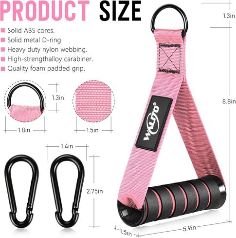 WALITO Exercise Handles, Replacement Cable Machine Attachments for Home Gym Equipment, Pulley System, Pilates, Resistance Bands, Strength Trainer, Heavy Duty Working Out Handles in Saudi Arabia