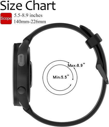 حزام لـ Garmin Forerunner 165، شريط بديل من السيليكون الناعم لـ Garmin Forerunner 165 / Forerunner 165 Music (بدون متتبع) in Kuwait