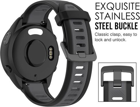 حزام لـ Garmin Forerunner 165، شريط بديل من السيليكون الناعم لـ Garmin Forerunner 165 / Forerunner 165 Music (بدون متتبع) in Kuwait