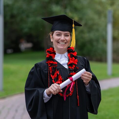 2024 Graduation Leis مصنوع يدويًا شريط التخرج Lei المضفر حبال الشرف مع شرابات للنساء والرجال هدية التخرج ملحقات الحفلات للطلاب لوازم زينة الحفلات (الأزرق والأصفر) in Kuwait