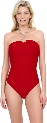 Gottex Harbourside Women’s Textured Bandeau Knotted Halter One Piece Swimsuit with Soft Cups and Tummy Control Swimdress in Saudi Arabia