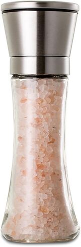 Mason Mills Stainless Steel Salt and Pepper Grinder - Single Glass and Stainless Steel Mill - Large Capacity Shaker - Top Loading Design in Saudi Arabia