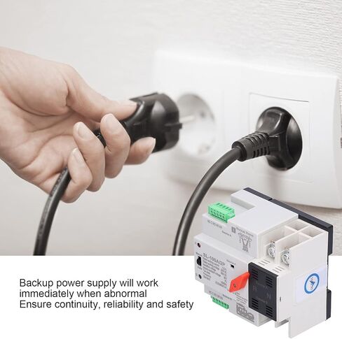 مفتاح النقل التلقائي Din Rail 2-Power محدد مفاتيح كهربائية غير منقطعة نوع عزل الكمبيوتر 220 فولت تيار متردد in Saudi Arabia