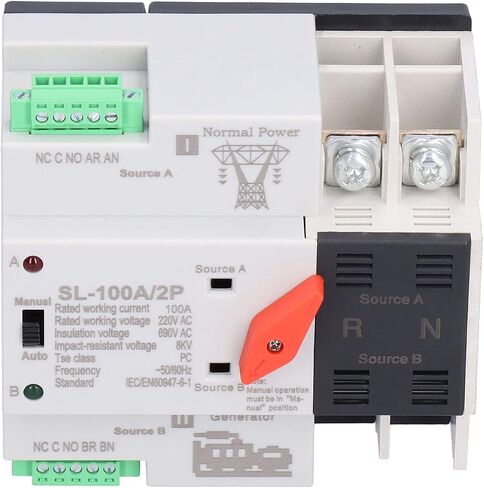 مفتاح النقل التلقائي Din Rail 2-Power محدد مفاتيح كهربائية غير منقطعة نوع عزل الكمبيوتر 220 فولت تيار متردد in Saudi Arabia
