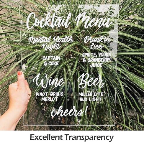 JINMURY 4 عبوات من صفائح الأكريليك الشفافة مقاس 8 × 12 بوصة بسمك 1/8 بوصة (3 مم) صفائح بلاستيكية شفافة من الأكريليك المصبوب لللافتات والنقش والقطع بالليزر والحرف اليدوية ومشاريع العرض بنفسك in Kuwait