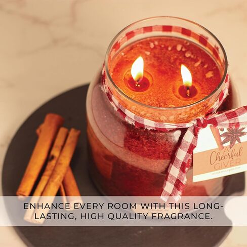 A Cheerful Giver — Cinnamon Twist - 34oz Papa Scented Candle Jar with Lid - Keepers of the Light - 155 Hours of Burn Time, Gift for Women, Red in Saudi Arabia