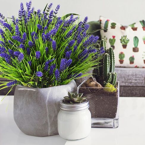 Artificial Plants Outdoor,18 Pcs Fake Flowers UV Resistant Outdoor Fake Plants, Artificial Fall Flowers Plastic Faux Mums Flowers Shrubs Greenery Plants for Home Garden Patio Porch Window Box Decor in Saudi Arabia