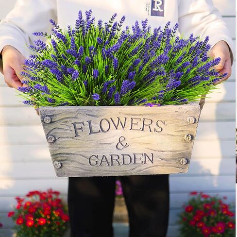 Artificial Plants Outdoor,18 Pcs Fake Flowers UV Resistant Outdoor Fake Plants, Artificial Fall Flowers Plastic Faux Mums Flowers Shrubs Greenery Plants for Home Garden Patio Porch Window Box Decor in Saudi Arabia