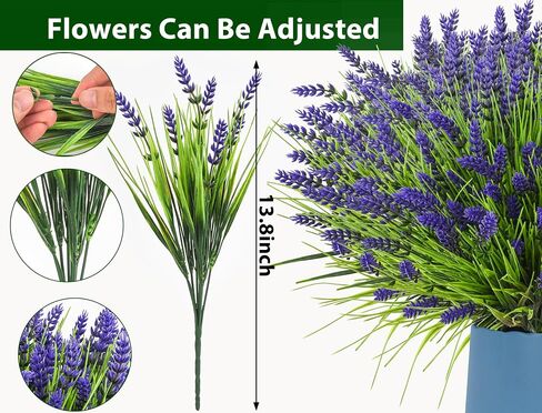 Artificial Plants Outdoor,18 Pcs Fake Flowers UV Resistant Outdoor Fake Plants, Artificial Fall Flowers Plastic Faux Mums Flowers Shrubs Greenery Plants for Home Garden Patio Porch Window Box Decor in Saudi Arabia