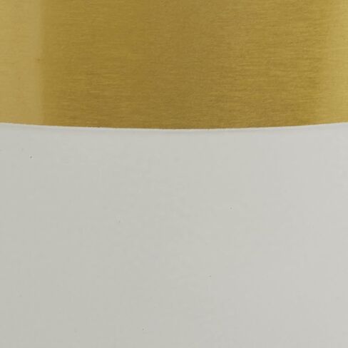 Deco 79 Metal Decorative Vase Centerpiece Vases with Gold Band, Set of 2 Flower Vases for Home Decoration 20", 16"H, White in Saudi Arabia