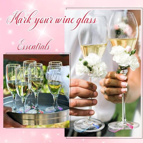 118 قطعة من سحر زجاج النبيذ شرابة النبيذ الساحرة علامة أكريليك على شكل قلب من زجاج النبيذ علامات علامات الشرب وعلامات تذوق النبيذ وحفلات تذوق النبيذ والديكورات للنظارات الجذعية وحفلات الزفاف وأعياد الميلاد in Kuwait