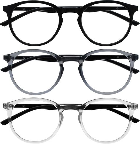 OPULIZE Met 3 Pack Retro Blue Light Blocking Glasses Gaming Computer Mens Womens Anti Glare Reduce Headaches and Eye Strain in Saudi Arabia