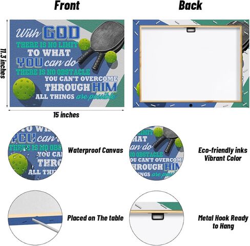 هدايا Pickleball قماش جدار الفن الملهم الرياضة جدار ديكور Pickleball مؤطرة الفن العمل الفني جدار اللوحة الإيمان الفن يطبع الصالة الرياضية غرفة اللعب مزرعة نادي رياضي غرفة الأولاد غرفة نوم ديكور in Saudi Arabia
