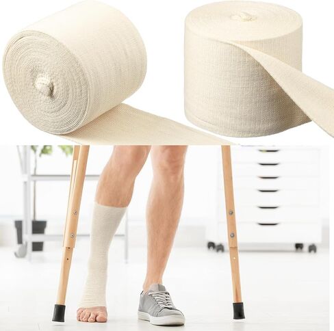 Preboun 2 Rolls Cotton Stockinette Tubular Bandage 11 Yard Comfortable Arm Stockinette Tubing Reusable Elastic Bandage Sleeve for Ankles and Elbows(5 Inch) in Saudi Arabia