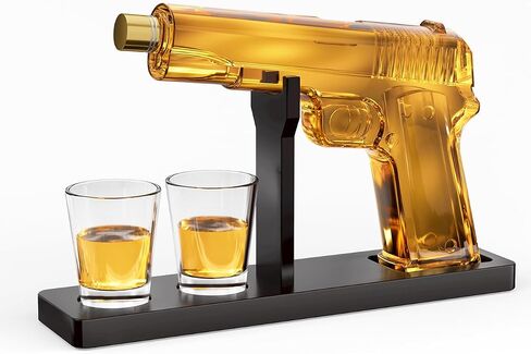 Gifts for Men Dad, 10.1 Oz Whiskey Decanter Set with 2 Glasses, Unique Dad Birthday Gift Ideas from Daughter Son, Personalized Liquor Dispenser for Liquor Scotch Bourbon Vodka in Saudi Arabia