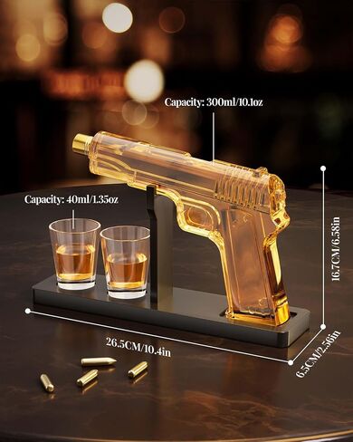Gifts for Men Dad, 10.1 Oz Whiskey Decanter Set with 2 Glasses, Unique Dad Birthday Gift Ideas from Daughter Son, Personalized Liquor Dispenser for Liquor Scotch Bourbon Vodka in Saudi Arabia