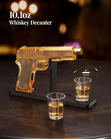 Gifts for Men Dad, 10.1 Oz Whiskey Decanter Set with 2 Glasses, Unique Dad Birthday Gift Ideas from Daughter Son, Personalized Liquor Dispenser for Liquor Scotch Bourbon Vodka in Saudi Arabia