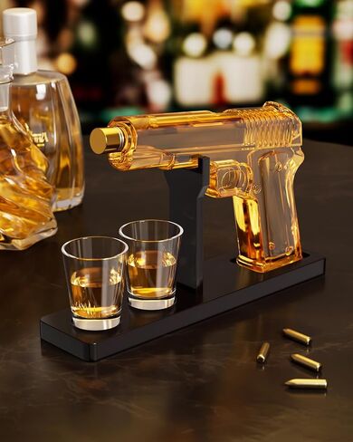 Gifts for Men Dad, 10.1 Oz Whiskey Decanter Set with 2 Glasses, Unique Dad Birthday Gift Ideas from Daughter Son, Personalized Liquor Dispenser for Liquor Scotch Bourbon Vodka in Saudi Arabia