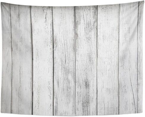 Emvency نسيج رمادي ريفي أبيض لوح خشبي طاولة مجردة الهندسة المعمارية العمر مجلس بناء ديكور المنزل الجدار شنقا 60 "× 80" بوصة طباعة لغرفة المعيشة غرفة نوم النوم in Kuwait
