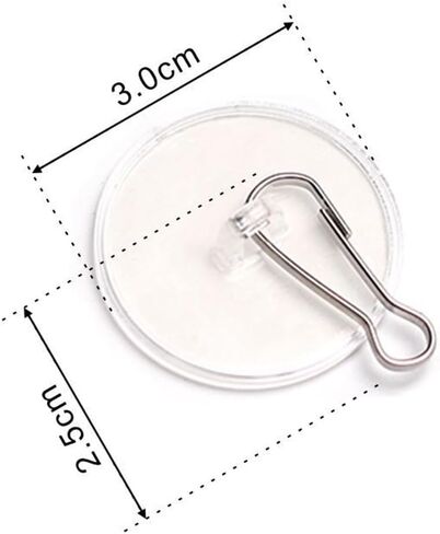 20 مجموعة من خطافات السقف اللاصقة، خطاف حائط لاصق مع مشبك معدني، حامل ملصقات لأضواء القرص الصغيرة لحفلات الزفاف (20، فضي شفاف) in Kuwait