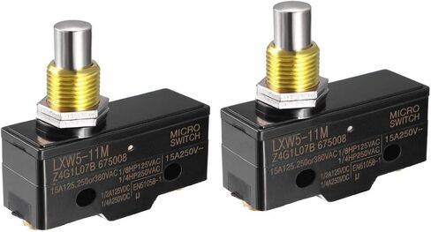 uxcell 2PCS LXW5-11M 1NO + 1NC Panel Mount Snap Button Type Micro Limit Switches in Saudi Arabia