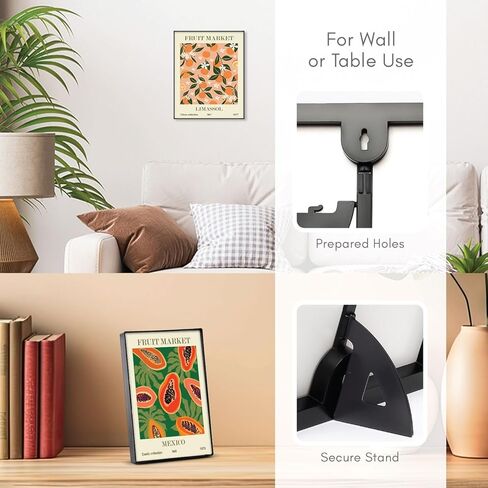 MANTELLO ESSENTIALS 8x10 Picture Frame, 8x10 Frame - Black Frame 8x10, Picture Frames for Wall and Tabletop - 1 Pack in Kuwait