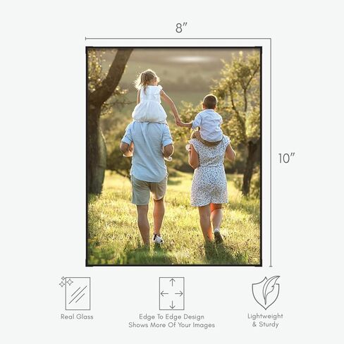 MANTELLO ESSENTIALS 8x10 Picture Frame, 8x10 Frame - Black Frame 8x10, Picture Frames for Wall and Tabletop - 1 Pack in Kuwait