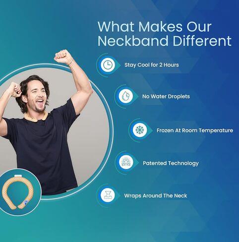 IDEAKOKO icicool Neck Band – Wearable Cooling Neck Wrap for Hot Weather in Saudi Arabia