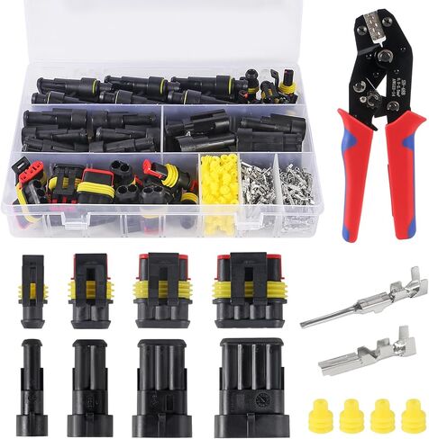 AITRIP 708 pieces waterproof car connection kit, quick connector with crimping pliers, cable connector (1/2/3/4/5/6-pin) for car, truck, motorcycle, boat in Saudi Arabia
