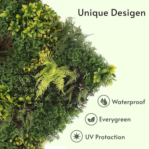 Artificial Plant Wall Panels, 1pc 40"x40" Greenery Grass Wall Backdrop Decoration, Privacy Garden for Outdoor in Kuwait