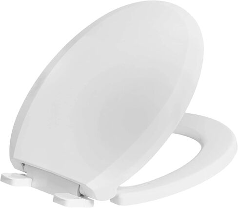 مقعد المرحاض Hausen Quick-Install Soft-Close، مستدير، أبيض، عبوة واحدة in Kuwait
