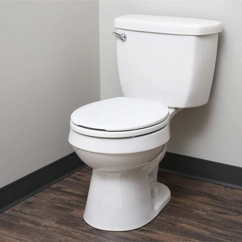 مقعد المرحاض Hausen Quick-Install Soft-Close، مستدير، أبيض، عبوة واحدة in Kuwait