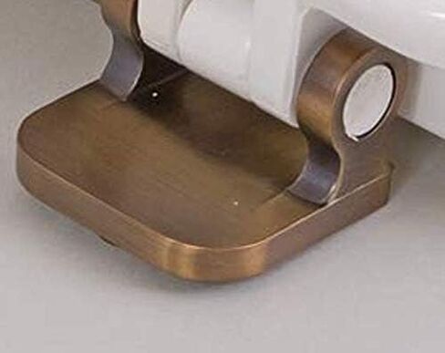 Centoco Wooden Toilet Seat Elongated, Closed Front with Cover, Residential, Oil Rubbed Hinge, Made in the USA, 900RONB-001, White in Saudi Arabia
