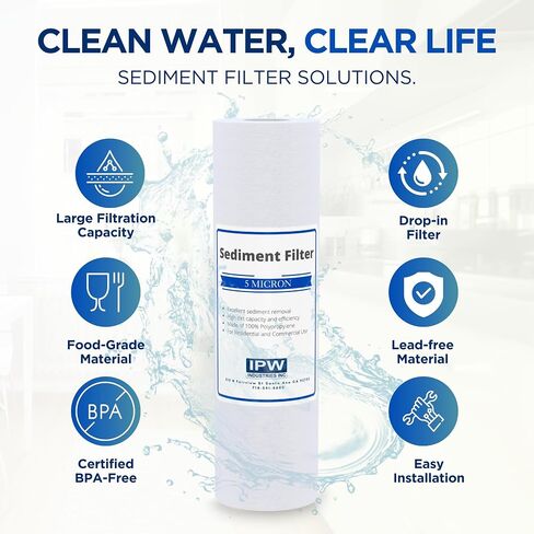 طقم استبدال فلتر مياه RO كامل مكون من 4 قطع لنظام Krystal Pure KR10 - بما في ذلك مرشح غشاء RO ومرشحات كتلة الكربون وفلتر رواسب البولي بروبيلين in Saudi Arabia