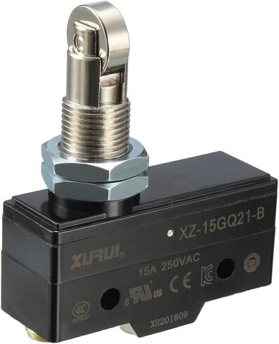 uxcell XZ-15GQ21-B SPDT NO+NC Panel Mount Roller Plunger Type Micro Limit Switches with Screw Terminals in Saudi Arabia