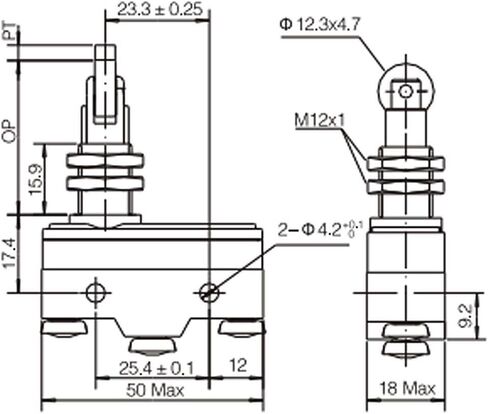 uxcell XZ-15GQ21-B SPDT NO+NC Panel Mount Roller Plunger Type Micro Limit Switches with Screw Terminals in Saudi Arabia