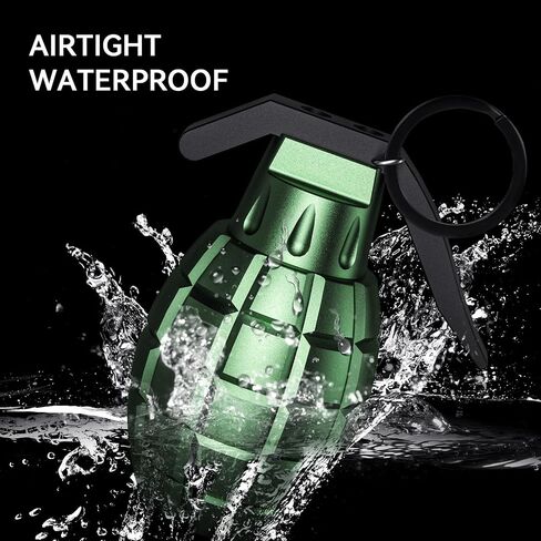 Portable Pill Case Tactical Keychain Pill Container Waterproof Durable Aluminum EDC Holder with Carabiner for Daily Use, Outdoor Activities - Black in Saudi Arabia