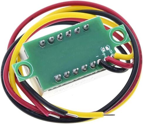3PCS DC 0-100V Mini Digital Voltmeter 0.36 Inch 3 Color Red Green Blue LED Display Three-Wire Voltage Tester with 9PCS Alligator Clip in Saudi Arabia