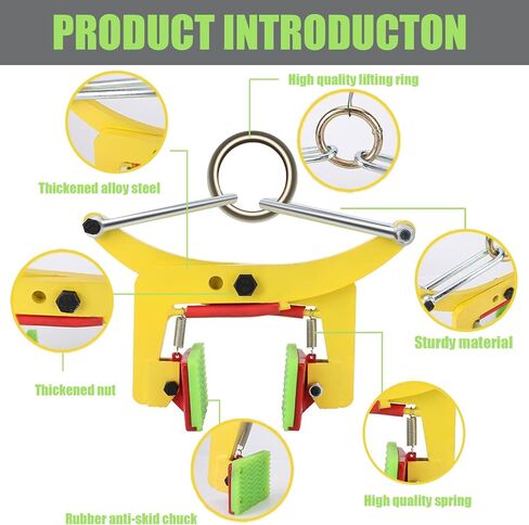 Granite Slab Lifting Clamp 617lbs, Adjustable Roadside Stone Clamps Stone Lifting Clamps Heavy Duty Lifting Clamps Lifting Clamps for Granite Stone Marble Lifting Clamps（ 2.4''-7.1'' ） in Saudi Arabia