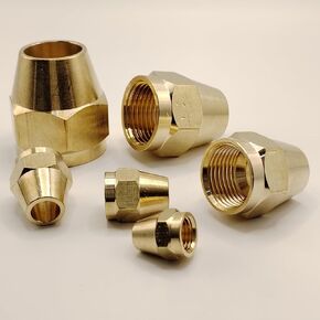 Brass Tube Fitting ，SAE 3/16 1/4 5/16 3/8 1/2 5/8 3/4 Tube OD Short Flare Nut for Copper/Aluminum Tube（ 7-Pack Assortment Kit ） in Saudi Arabia