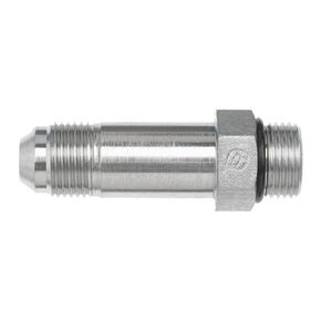 Brennan Industries 6400-L-12-08-O Steel Straight Long Tube Fitting, 1-1/16"-12 SAE x 3/4"-16 SAE ORB Thread, 3/4" Male JIC x 3/4" Male O-Ring Boss