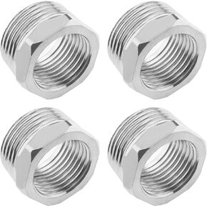 4Pcs 3/4 Male to 1/2 Female BSP Connector Water Pipe Reducer Fittings Thread Reducer Accessories for Pipes Radiators Water Tanks Sanitary Facilities BSP Thread
