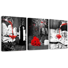 Canvas Wall Art For Bedroom Living Room Bathroom Wall Decor For Kitchen Wall Pictures Artwork Black And White Yellow Rose Flowers Paintings 12" X 16" 3 Pieces Framed Modern Office Home Decorations