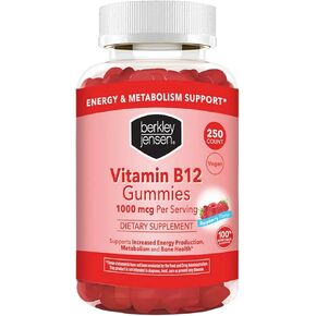 Berkley Jensen Vitamin B12 Gummies, 1000 mcg., 250 Count