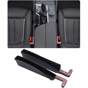 Bling Diamond Car Seat Gap Filler for Car SUV and Truck,2 Pack Universal Gap Stopper to Fill The Gap Between Seat Console Stop Things Dropping (BLACK)