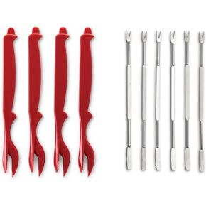 أعواد المأكولات البحرية من ماين مان، ستانلس ستيل، مجموعة من 6 قطع in Kuwait