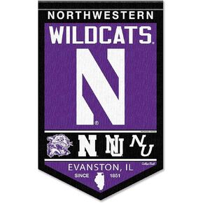 College Flags & Banners Co. Northwestern Wildcats Heritage History Banner Pennant