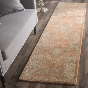 SAFAVIEH Wyndham Collection Runner Rug - 2'3" x 7', Terracotta, Handmade Modern Wool, Ideal for High Traffic Areas in Living Room, Bedroom (WYD203A)