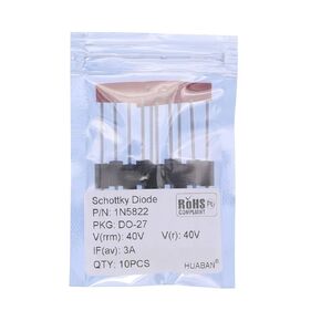 10PCS 1N5822 Schottky Barrier Rectifier Diodes 3A 40V DO-201AD (DO-27) Axial 5822 3 Amp 40 Volt